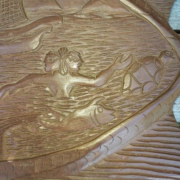 Vintage Handcarved Hawaiian Wooden Plaque - Picture 3 of 7